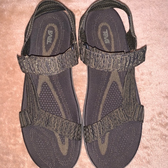 New Olive Green Teva Sandals - Picture 2 of 4